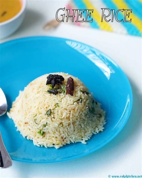 Ghee rice recipe, South Indian nei sadam - Raks Kitchen