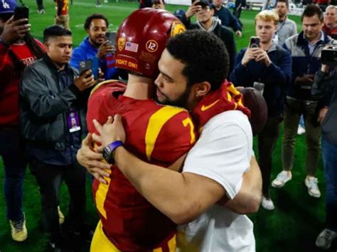 Watch Caleb Williams Hypes Miller Moss Up Following His Iconic 6 Td