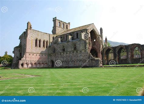 Melrose Abbey Ruins stock image. Image of arch, borders - 19257433