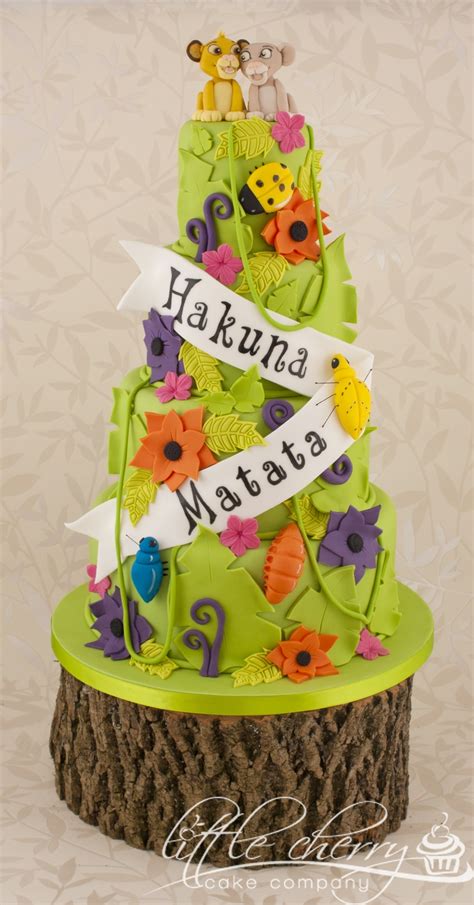 Lion King Hakuna Matata Wedding Cake