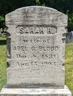 Sarah Reed Blood 1831 1904 Mémorial Find a Grave