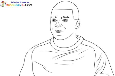 Раскраска Мбаппе | Бесплатные Раскраски на Raskrasil.com