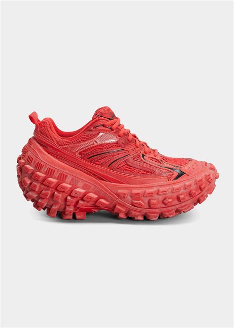 Balenciaga Defender Tire Tread Sneakers In Red For Men Lyst