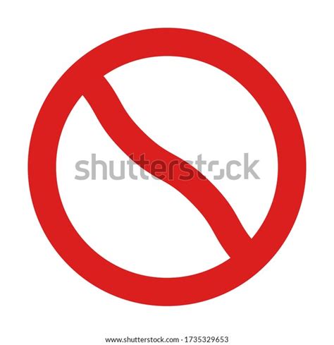 Prohibited No Stop Sign No Signvector Stock Vector Royalty Free