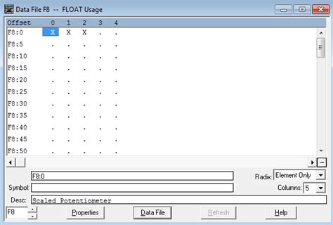 RsLogix 500 Data Table Configuration And Sizing TW Controls