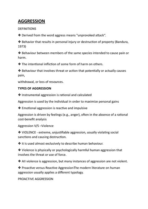 Aggression Types Of Aggression Theory Of Aggression Aggression