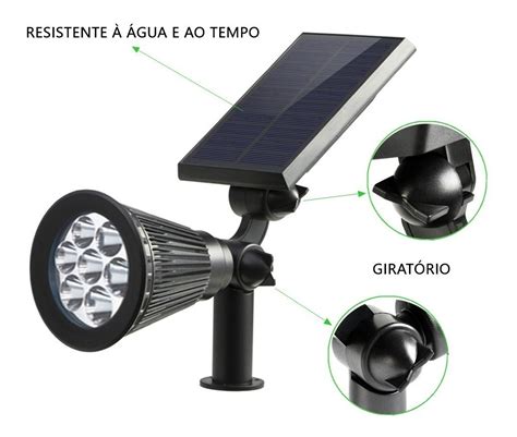 Luminária Solar Espeto Jardim 7 Led Rgb Colorido Jardim Mercado Livre