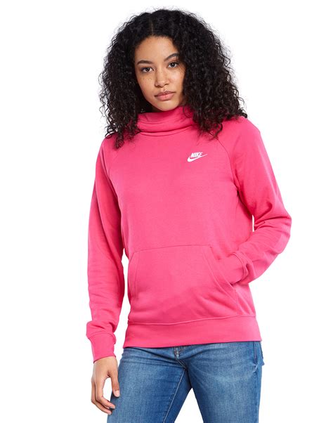 Nike Womens Fleece Hoodie Pink Life Style Sports Ie