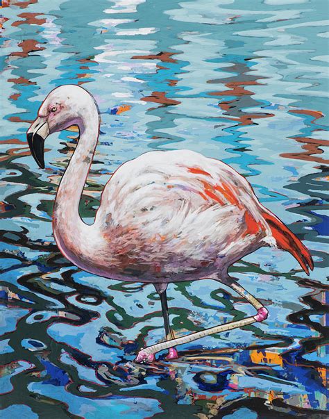 Flamingos 2 Painting By David Palmer Fine Art America