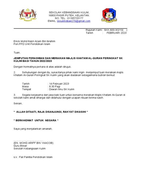 Surat Jemputan Ppd Pdf