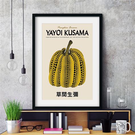 Digital Prints Wall Art Yayoi Kusama Pumpkin Yayoi Kusama Poster