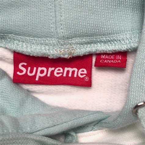 Supreme Blocked Hoodie Ice Blue Fw17 Size Medium Depop