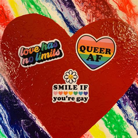 LGBTQ Gay Lesbian Sticker Pack De 12 Vinilo Brillante Etsy
