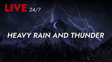 🔴 Heavy Rain And Thunder Sounds 24 7 Deep Sleep Thunderstorm For