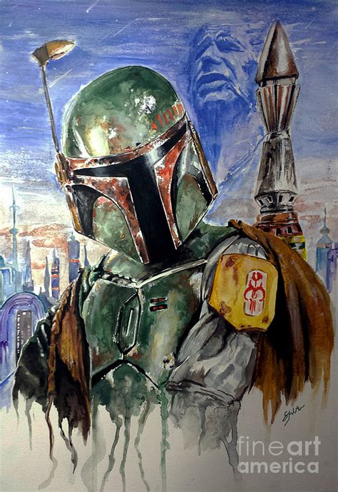 Boba Fett Painting By S G Williams Pixels