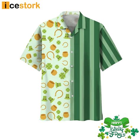 Lucky Green Irish St Patrick Day Hawaiian Shirt Icestork