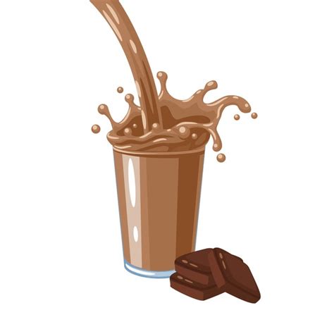 Chocolate Milk Glass Splash Over 1 096 Royalty Free Licensable Stock