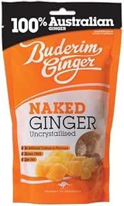 Buderim Uncrystallised Naked Sweet Ginger 200g Ideal For Baking Or As A Snack Amazon Co Uk