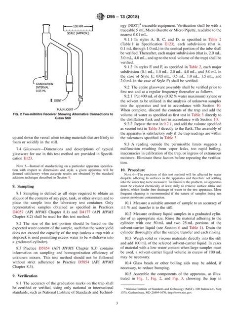 Astm D Standard Test Method For Water In Petroleum