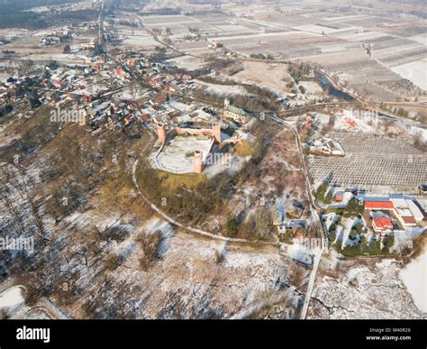 Aerial View Of Castle In Czersk Poland Stock Photo Alamy