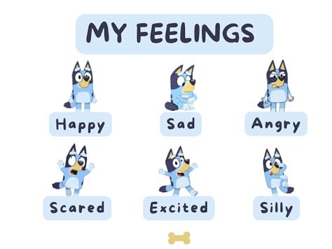 Bluey Emotions Chart Etsy