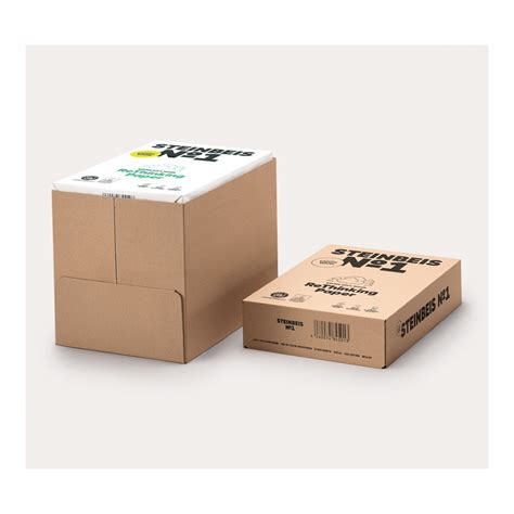 Caja 5 Paquetes 500h Papel Reciclado Steinbeis Classic White A4