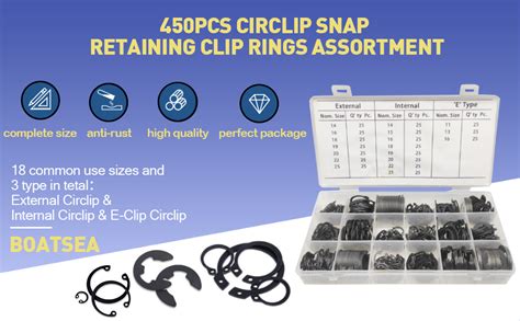 Amazon Boatsea Pcs Circlip Snap Rings Retaining Rings