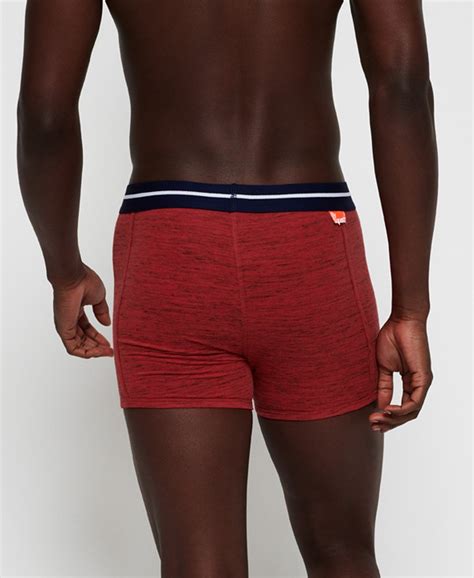 Mens Sport Boxers Double Pack In Richest Navybright Red Space Dye