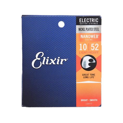 Elixir 12077 Electric Nanoweb Light-Heavy 10-52 – Chicago Music Exchange