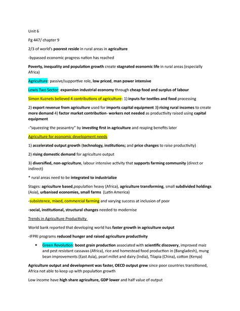 Econ Unit Economics Development Chapter Notes Econ Au