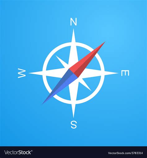 Simple Compass Icon Royalty Free Vector Image Vectorstock