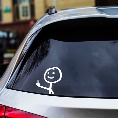 GRITKULTURE Fuck You Funny Meme Decal Large Vinyl Sticker For Cars Trucks Windows Middle