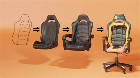 Create A Realistic Gaming Chair Blender Tutorial Youtube