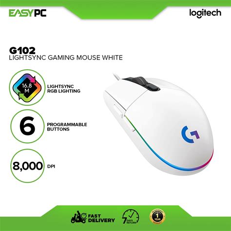 Logitech G102 Light Sync Gaming Mouse With Customizable RGB Lighting ...