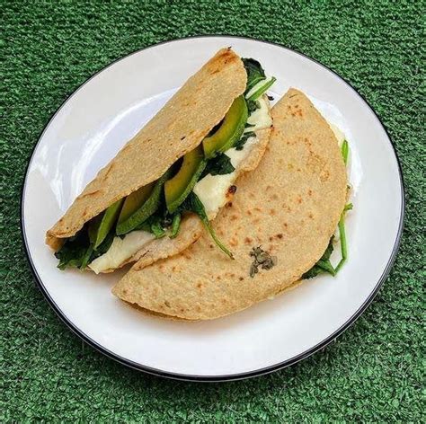 Quesadillas De Panela Asada Con Espinacas De Kcal Receta F Cil En