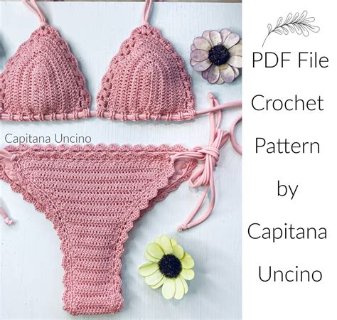 Pdf File For Crochet Pattern Marina Crochet Bikini Top And Brazilian