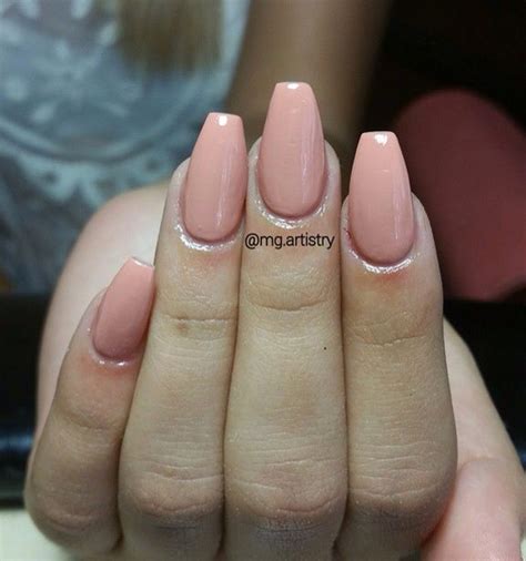 Nude Coffin Nails Formal Nails Fashion Nails Nails