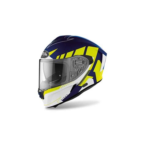 Casque intégral Airoh Spark Rise bleu jaune