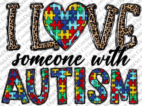 I Love Someone With Autism Png Autism Awareness PNG Autism Etsy Canada