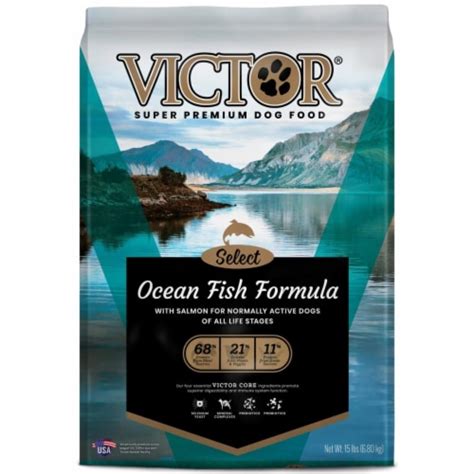 Victor Super Premium Dog Food 854524005122 15 lbs Ocean Fish & Salmon Dry Dog Food, 1 - Kroger