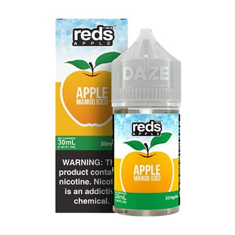 7 Daze Reds Salts Apple Mango Iced Nic Salt Vape Juice 30ml – Eightvape