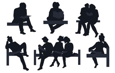 Premium Vector Diverse People Reading Books Silhouettes Premium