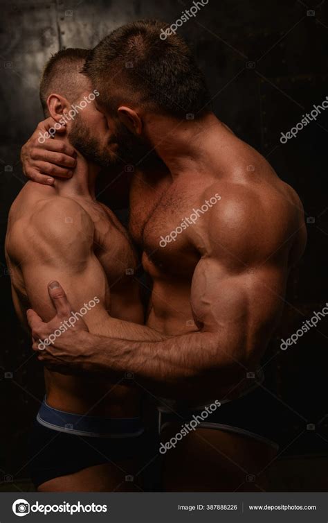 Two Men Sexy Gay Couple Kissing Each Other Stock Photo Vishstudio 387888226