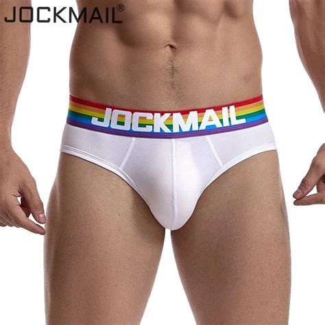 Jockmail Ropa Interior Sexy Gay Para Hombre Calzoncillos A Rayas Multicolor Pantalones Cortos