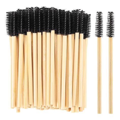 100 Pcs Disposable Mascara Wands Bamboo Spoolies Brush For Eyelash Extensions