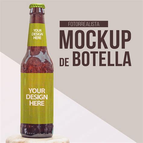 Mockups Botella De Vidrio Para Marcas De Cerveza Psd Gratis