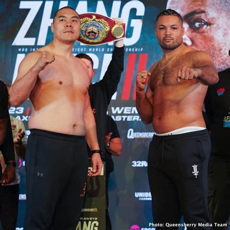 Zhilei Zhang Joe Joyce Weigh In Zhang 287 2 Joyce 281 2 Latest Boxing News Today