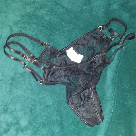 Lilosy Intimates Sleepwear New Lilosy Sexy Floral Lace Sheer Petite Black Piece Lingerie