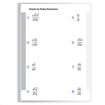 Radical Expressions Dividing Radical Expressions Algebra By Math