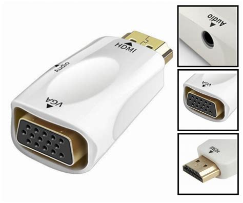 Adapter Konwerter Obrazu Sygna U Z Hdmi M Skie Na Vga E Skie Audio